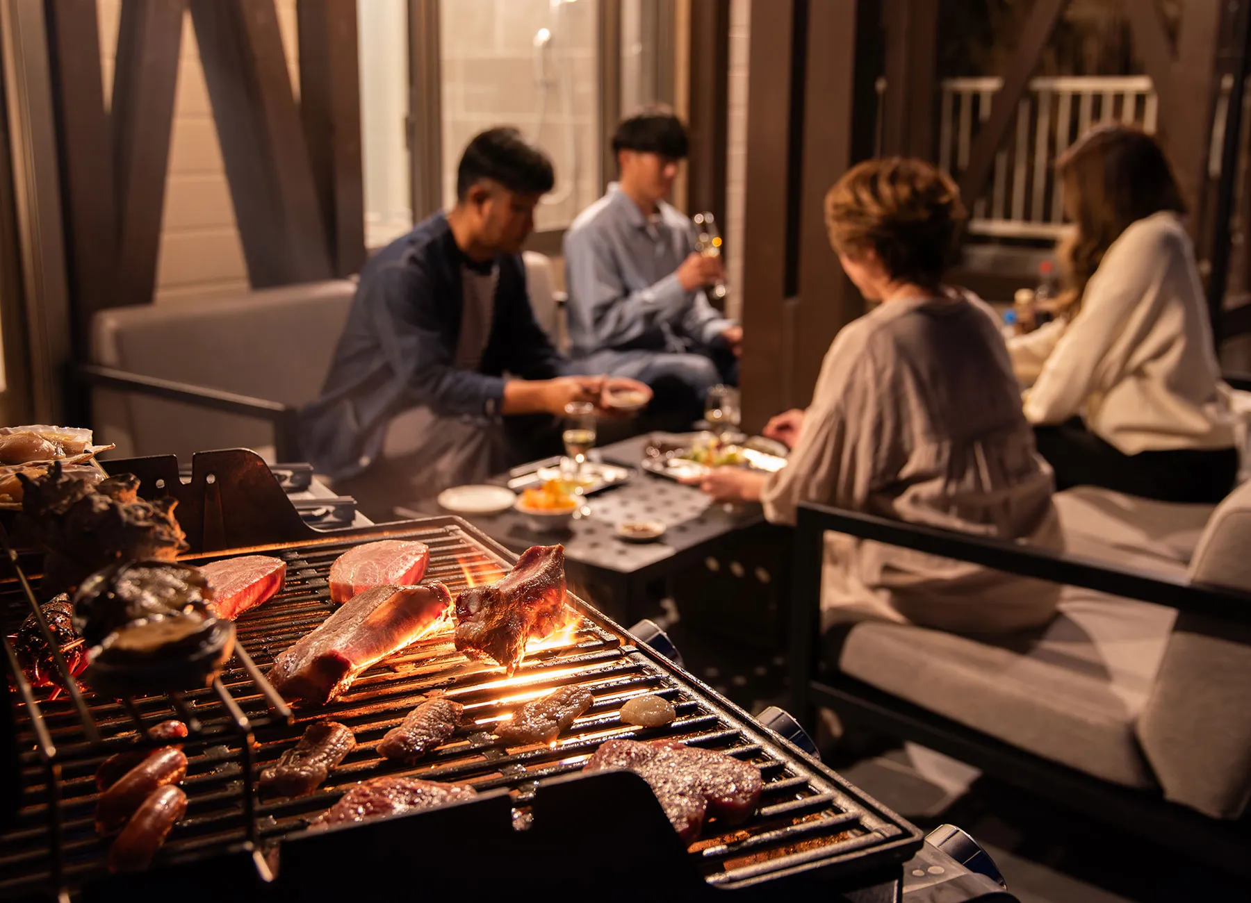 テラスで楽しむ本格BBQ